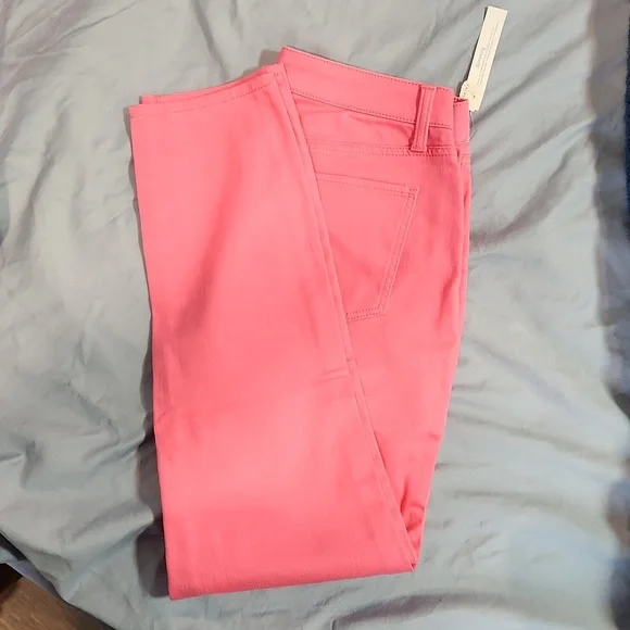 COPY - Pink jeans Talbots NWT Mid rise slim leg ankle length size 6 - Picture 2 of 3